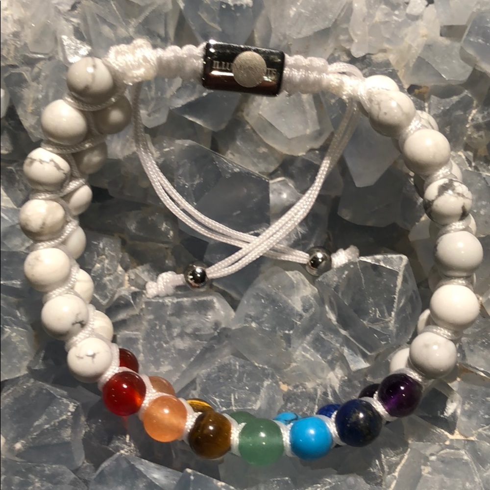 NEW 🚻 Natural Multi-Gemstone 7-Chakra Bracelet
